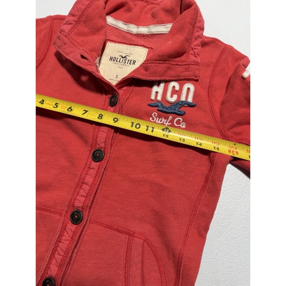 Hollister Surf Watch 1922 Button Up Jacket L Blue Fleece Lined Y2K Preppy Casual - Picture 3 of 11